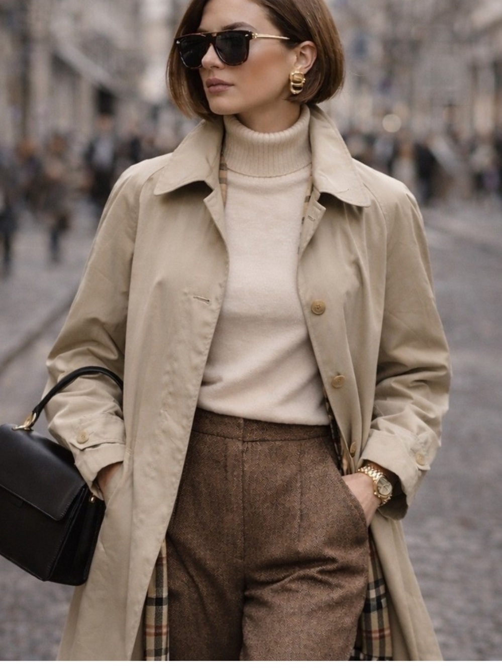 Burberry Light Beige Trench Coat Signature Check removable Lining Small